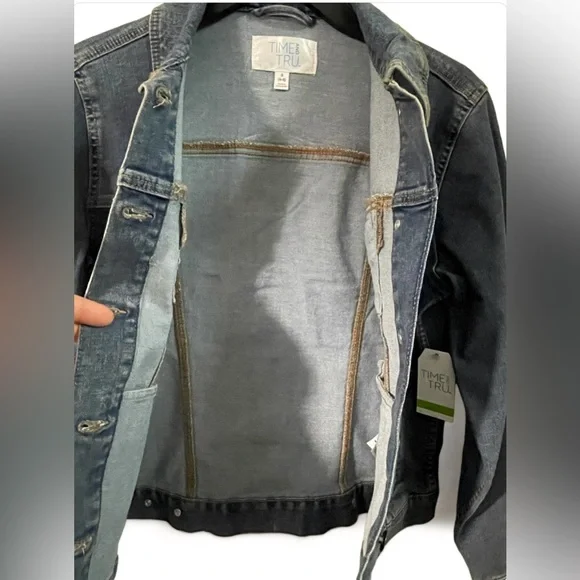 Time and Tru Women's Denim Jacket, Size S, Blue | New - Picture 6 of 7